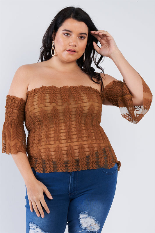 Off The Shoulder Plus Size Top CCWHOLESALECLOTHING