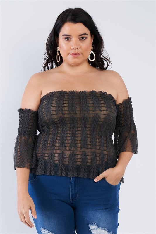 Off The Shoulder Plus Size Top Pretty Plus and More