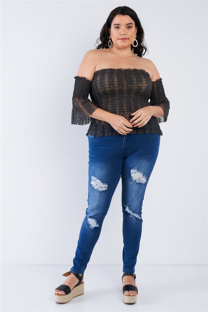 Off The Shoulder Plus Size Top Pretty Plus and More