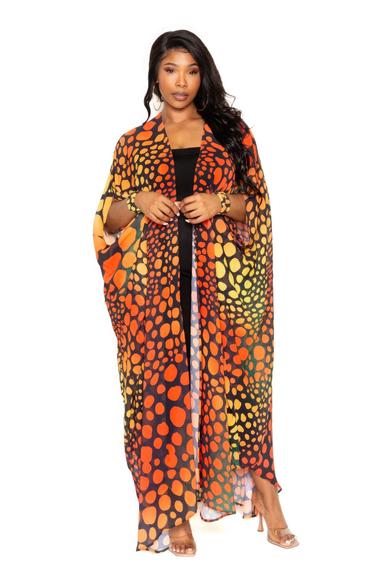 Dot Robe With Wrist Band Pretty Plus and More