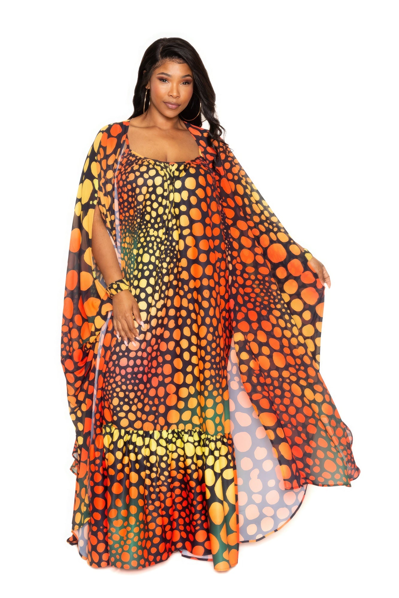 Dot Robe With Wrist Band Pretty Plus and More